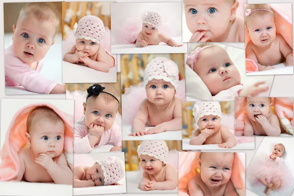 Collage de diferentes fotos de niños —  Fotos de Stock