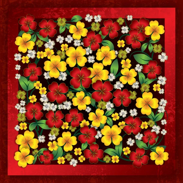 Ornamento floral primavera abstrato — Vetor de Stock