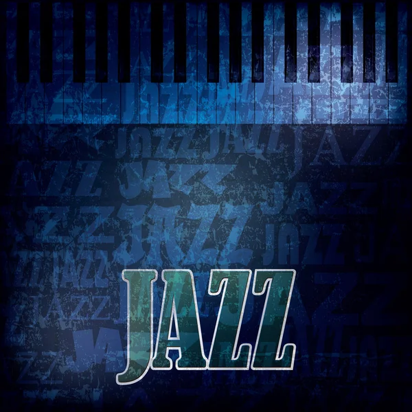 Résumé de fond grunge avec mot jazz — Image vectorielle
