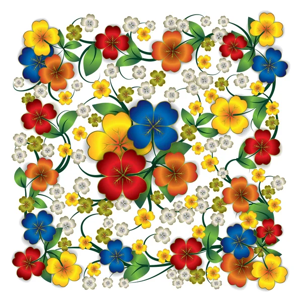 Ornamento floral abstracto aislado en blanco — Archivo Imágenes Vectoriales
