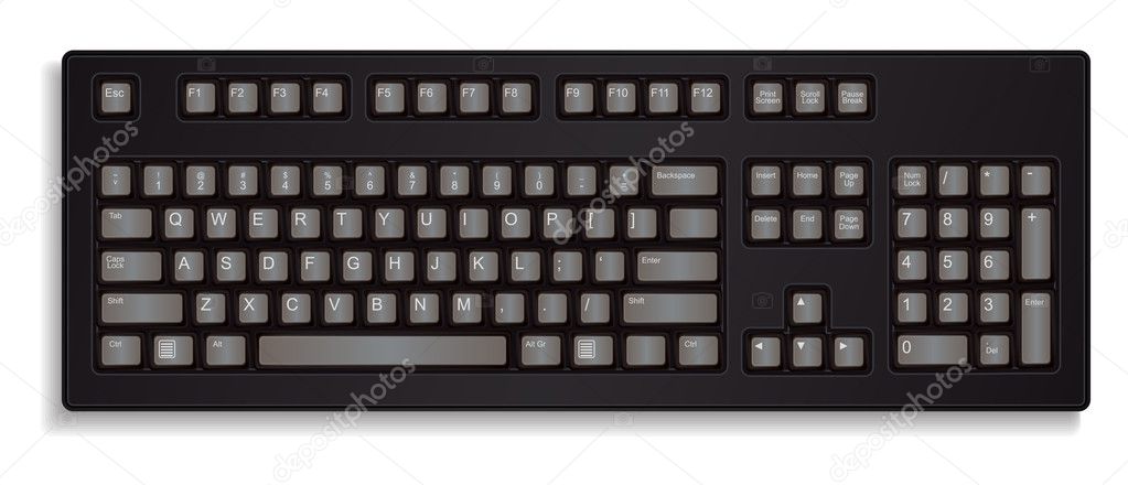 keyboard isolated on a white background