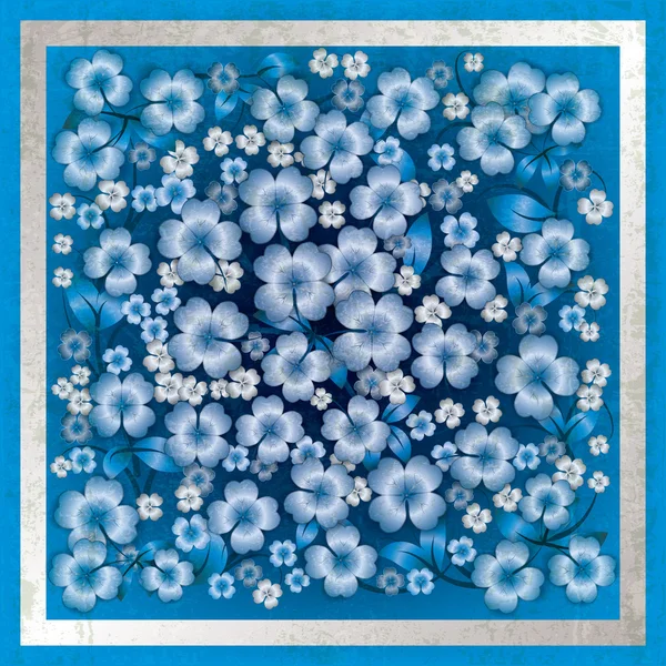Fond abstrait avec ornement floral — Image vectorielle