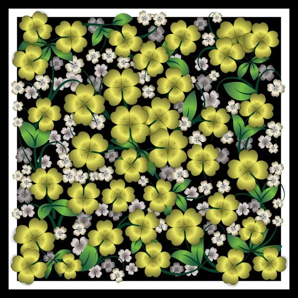 抽象的な春の花飾り — ストックベクタ