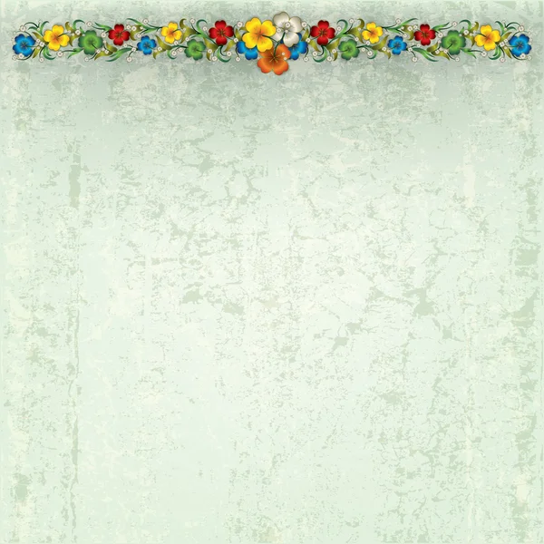 Abstracte achtergrond met bloemen ornament — Stockvector