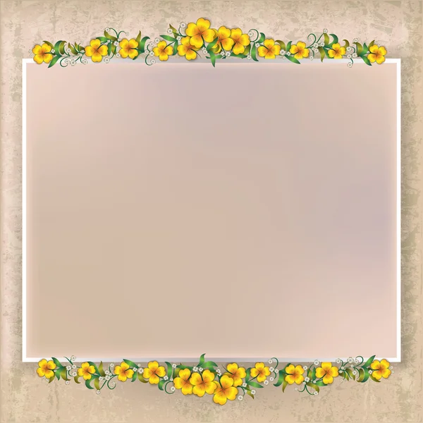 Fondo abstracto con adorno floral — Archivo Imágenes Vectoriales