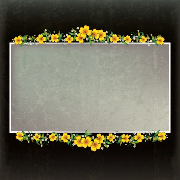 Abstraktní pozadí s květinovou ozdobou — Stockový vektor
