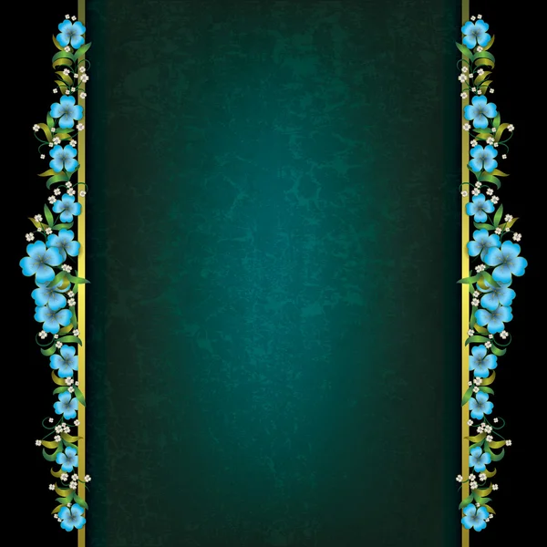 Abstrakt bakgrund med blommig prydnad — Stock vektor
