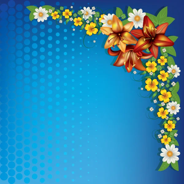Абстрактный цветочный фон с весенними цветами — стоковое фото