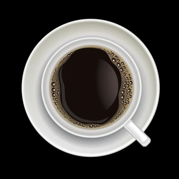 커피 컵 블랙에 고립 — 스톡 벡터