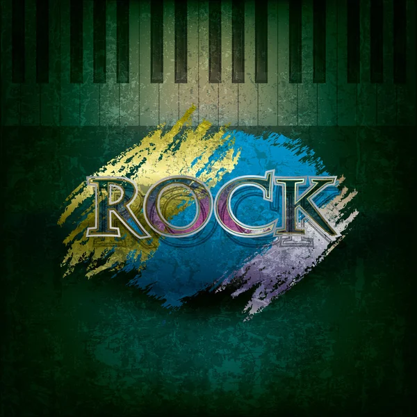 Abstrakter rissiger Hintergrund mit dem Wort Rock — Stockvektor