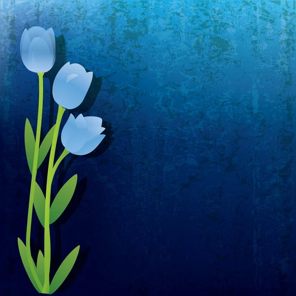 Abstrakter Grunge Hintergrund mit Blumen — Stockvektor