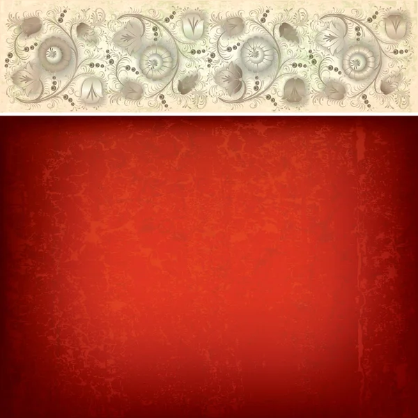Abstrakter Hintergrund mit Frühlingsblumen-Ornament — Stockvektor