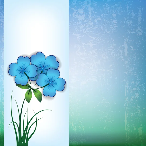 与春天的花朵抽象 grunge 背景 — 图库矢量图片