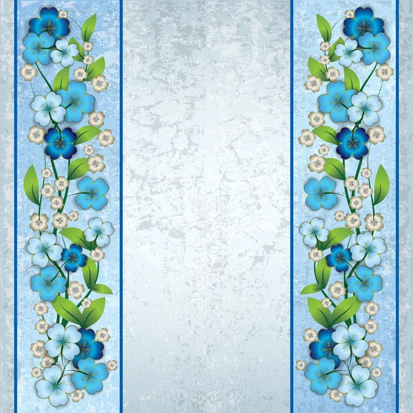 抽象的な花のグランジの背景 — ストックベクタ