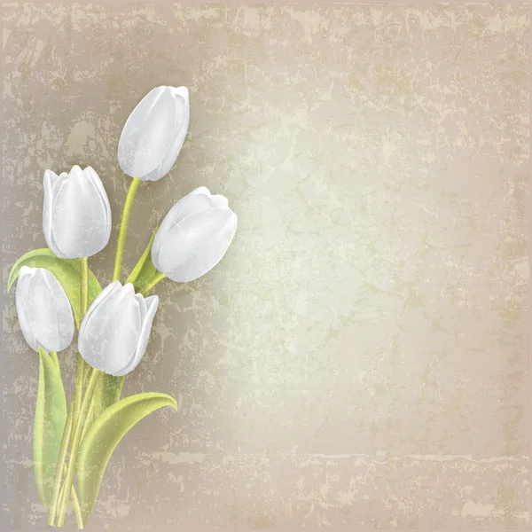 Abstrakte florale Hintergrund mit Tulpen — Stockvektor