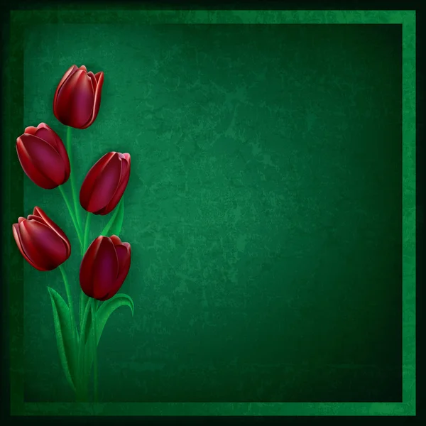 Projekt streszczenie tło z tulipany — Wektor stockowy