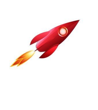 Retro space rocket clipart