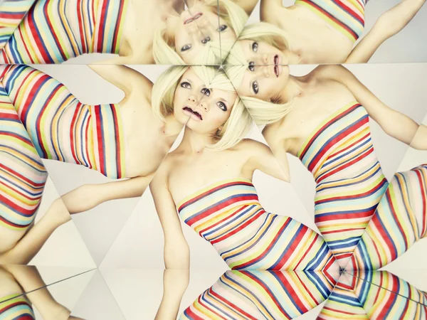 Světlé blond v kaleidoskopu — Stock fotografie