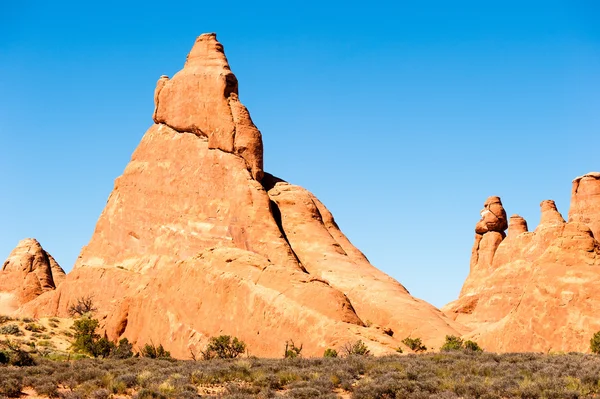 Formações rochosas no parque nacional de Arches — Fotografia de Stock