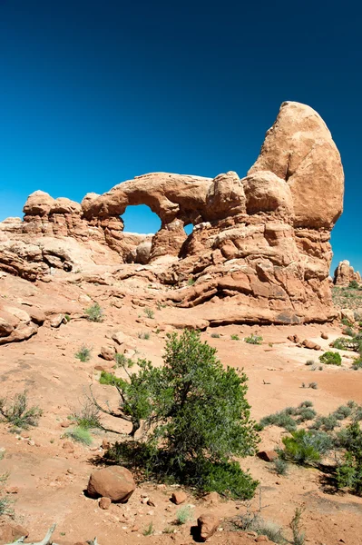 Torn arch i arches national park — Stockfoto