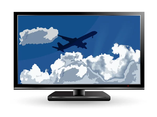 Clouds in tv — Stock Vector