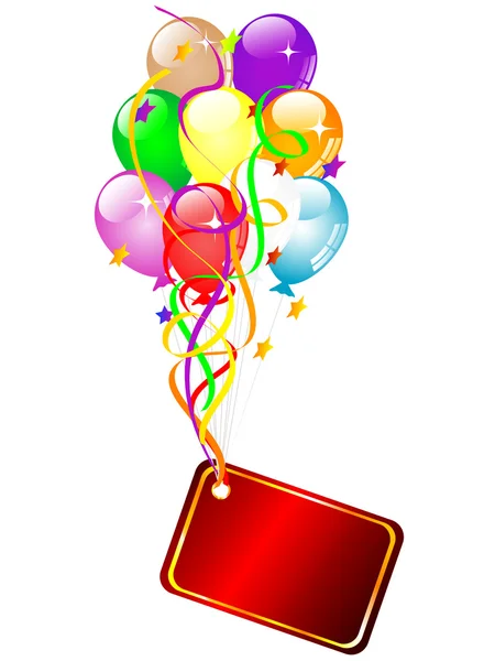 Card with balloons — Stock Vector