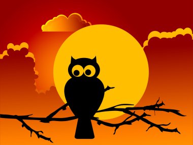 Owl silhouette clipart