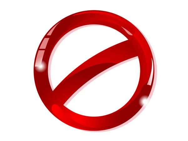 Panneau d'interdiction vierge — Image vectorielle