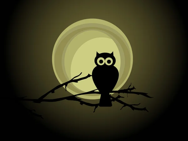 Owl silhouette — Stock Vector