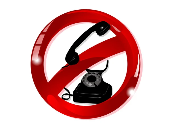 Pas de panneau téléphonique — Image vectorielle