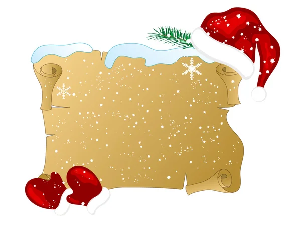 圣诞羊皮纸 — 图库矢量图片