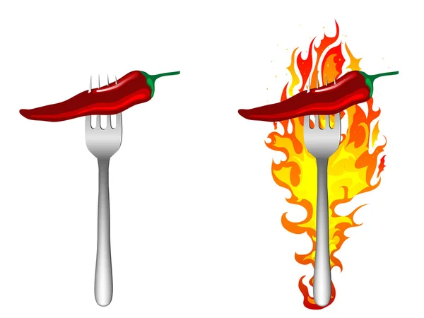 Chilli peppers — Stock Vector
