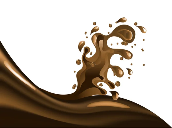Salpicadura de chocolate — Vector de stock