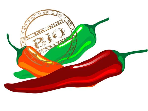 Chilli peppers — Stock Vector