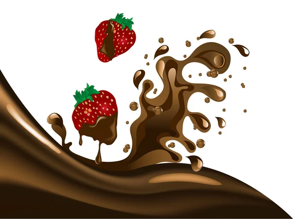 Chocolate splash — Stock Vector