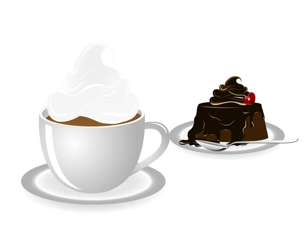 stock vector Coffee and cake