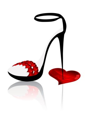 Valentine shoe clipart