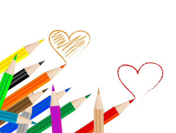 Renkli boya kalemi — Stok Vektör