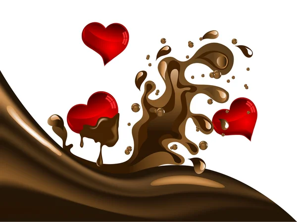 Cuore nel cioccolato — Vettoriale Stock