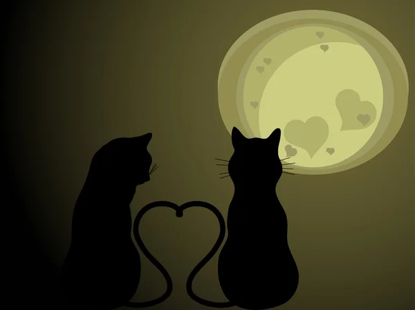 Γάτες ερωτευμένες — Διανυσματικό Αρχείο