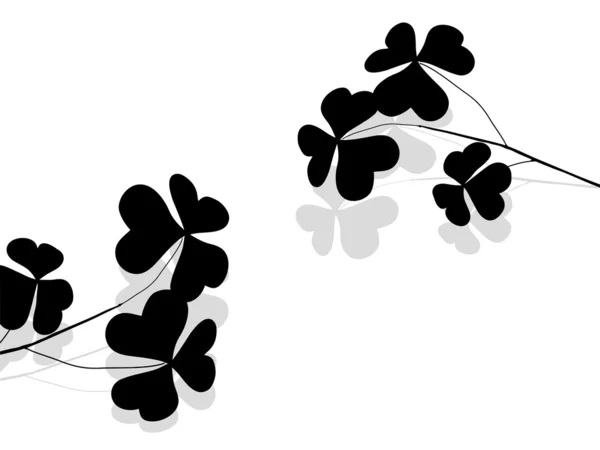 Trèfle noir — Image vectorielle