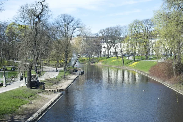 Riga kanaal Rechtenvrije Stockafbeeldingen