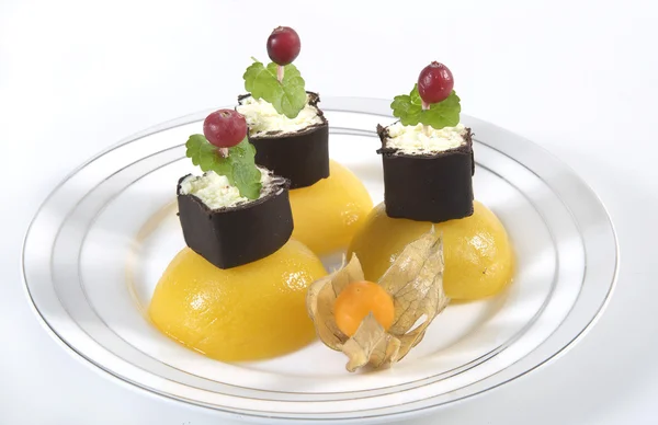 Cream cheese dessert — Stock Photo, Image