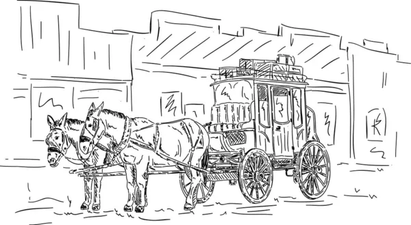 Horse western carriage — Stock Photo, Image