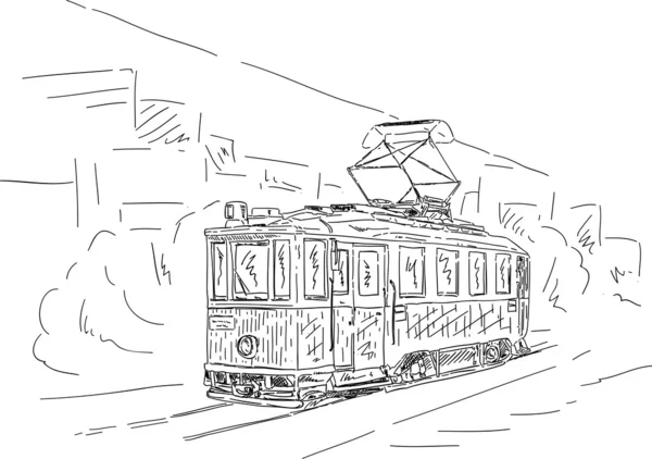 Исторический трамвай — стоковое фото