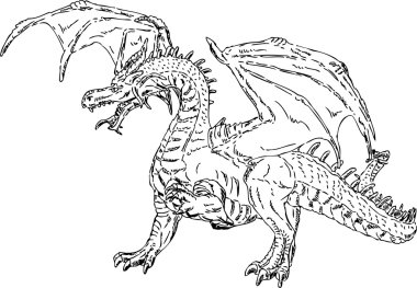 Fly dragon clipart