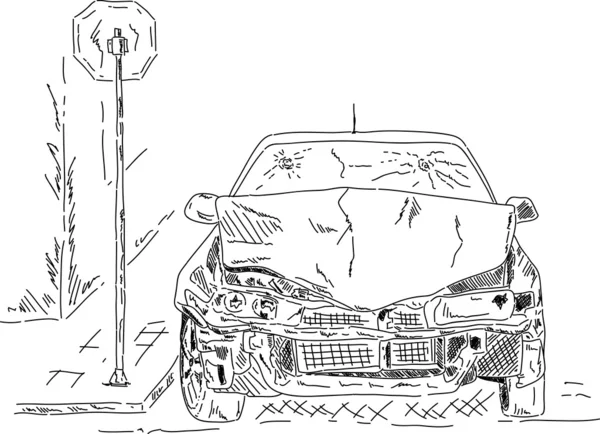 Verwoeste auto — Stockfoto