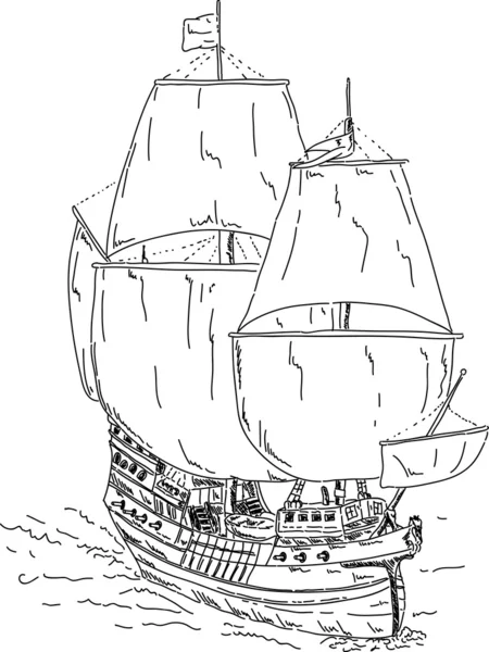 Історичний корабель — стокове фото