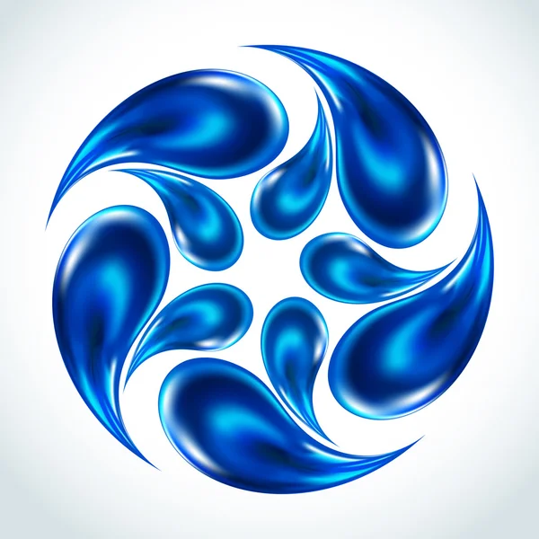 Contexte écologique - gouttes bleues — Image vectorielle