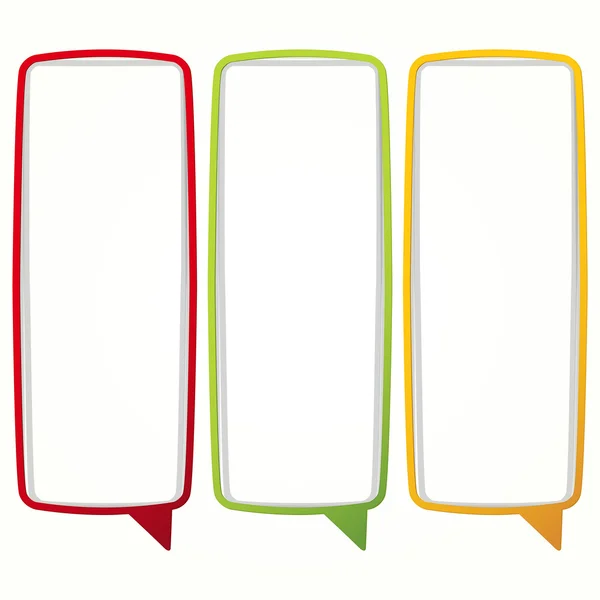 Coloridos marcos de burbujas de habla . — Archivo Imágenes Vectoriales